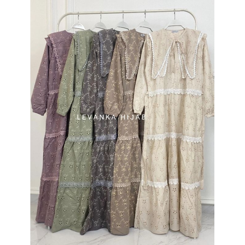 GAMIS KATUN BORDIR BOLONG TERBARU