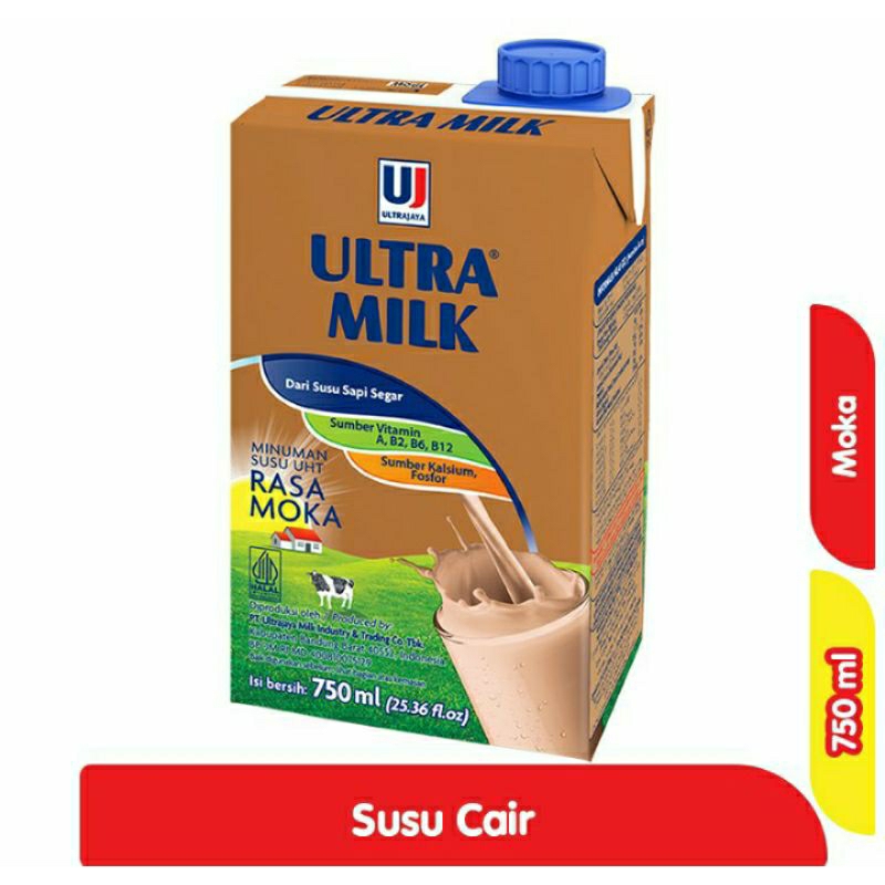 

Ultra Milk Susu UHT Rasa Moka Kemasan 750 ml