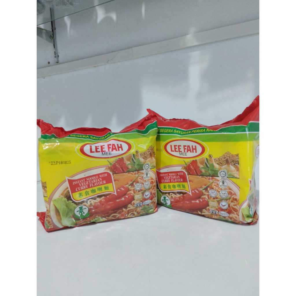 

LEE FAH CURRY NOODLE, MIE VEGTARIAN RASA CURRY MALASIA 5X70G