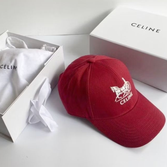 TOPI CELINE MERAH REAL PICT SESUAI GAMBAR