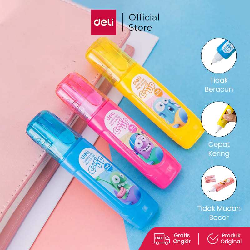 

Deli Tip Ex Tinta Cair Koreksi Pen Peralatan Sekolah EH10200