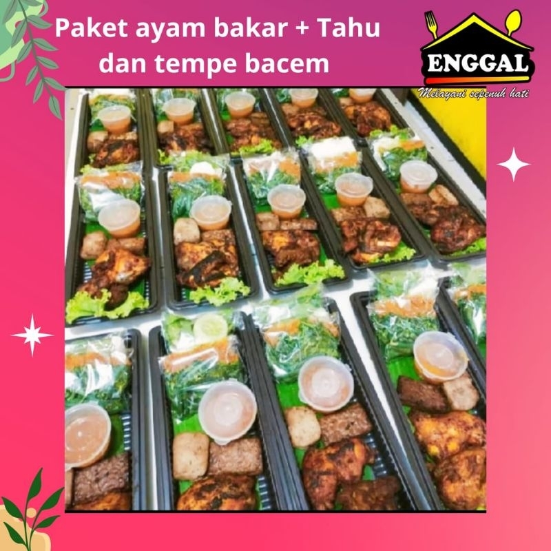 

Paket ayam bakar + Tahu dan Tempe bacem