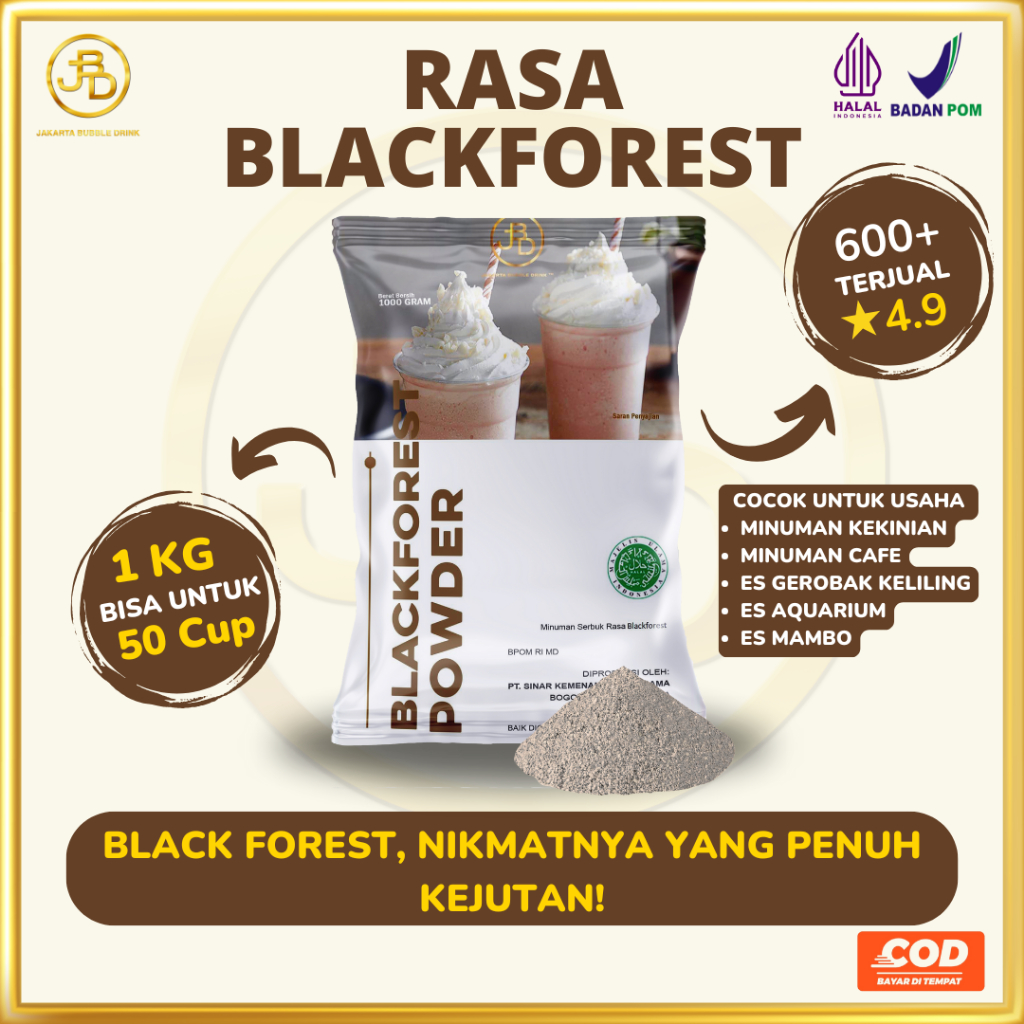

Bubuk Minuman Premium BLACKFOREST -Jakarta Bubble Drink | BPOM&HALAL
