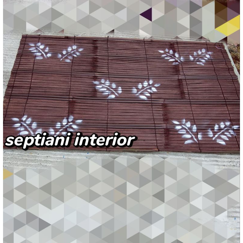 Tirai bambu cat motip/kere bambu murah/Tirai bambu gulung/Penyekat ruangan