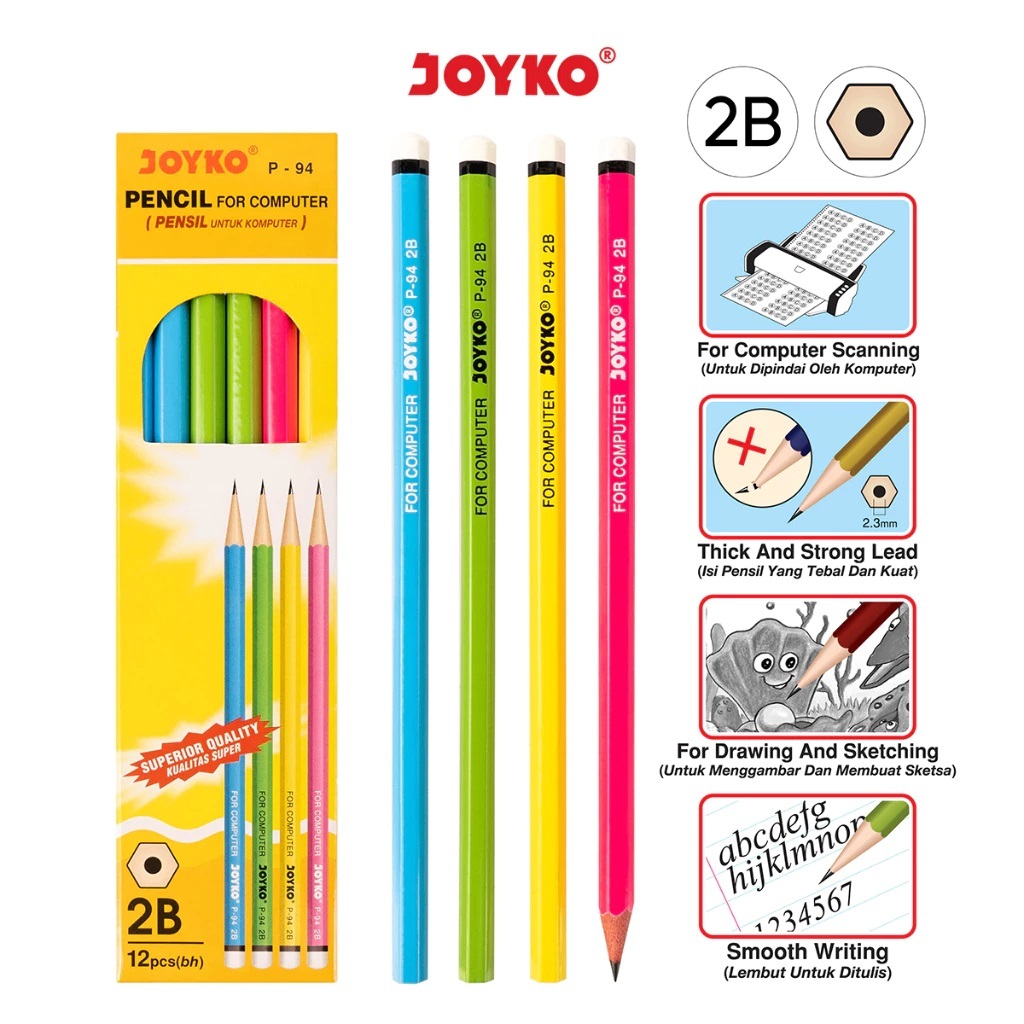 

Pencil Pensil Joyko P-94 2B 1 BOX 12 PCS