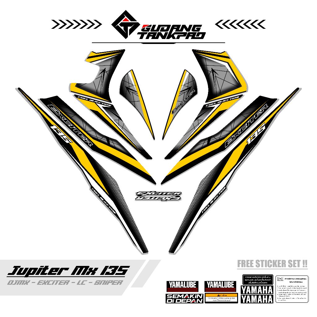 STRIPING MOTOR YAMAHA JUPITER MX OLD 135 / MTF 62 / STIKER STRIPING MX LAMA 135 / STRIPING MX OLD 13