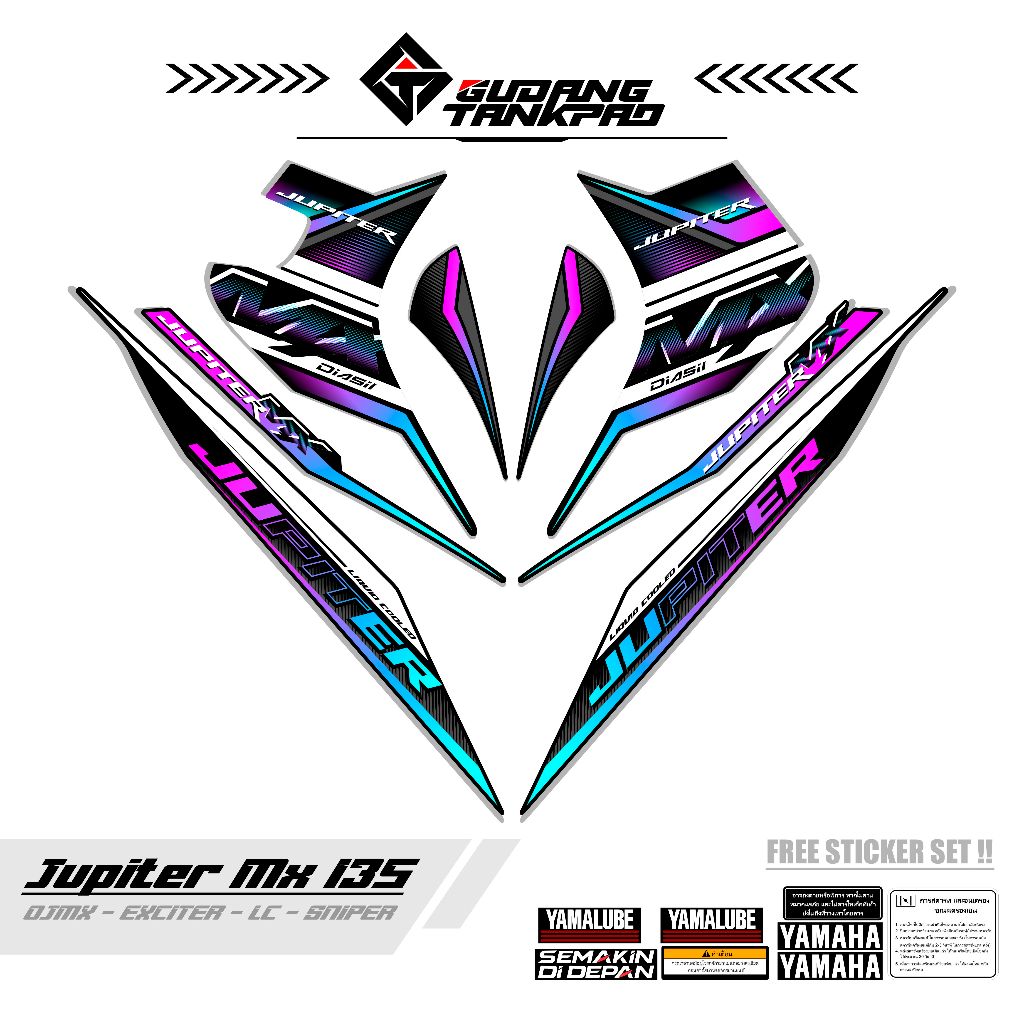 STRIPING MOTOR YAMAHA JUPITER MX OLD 135 / MTF 67 / STIKER STRIPING MX LAMA 135 / STRIPING MX OLD 13