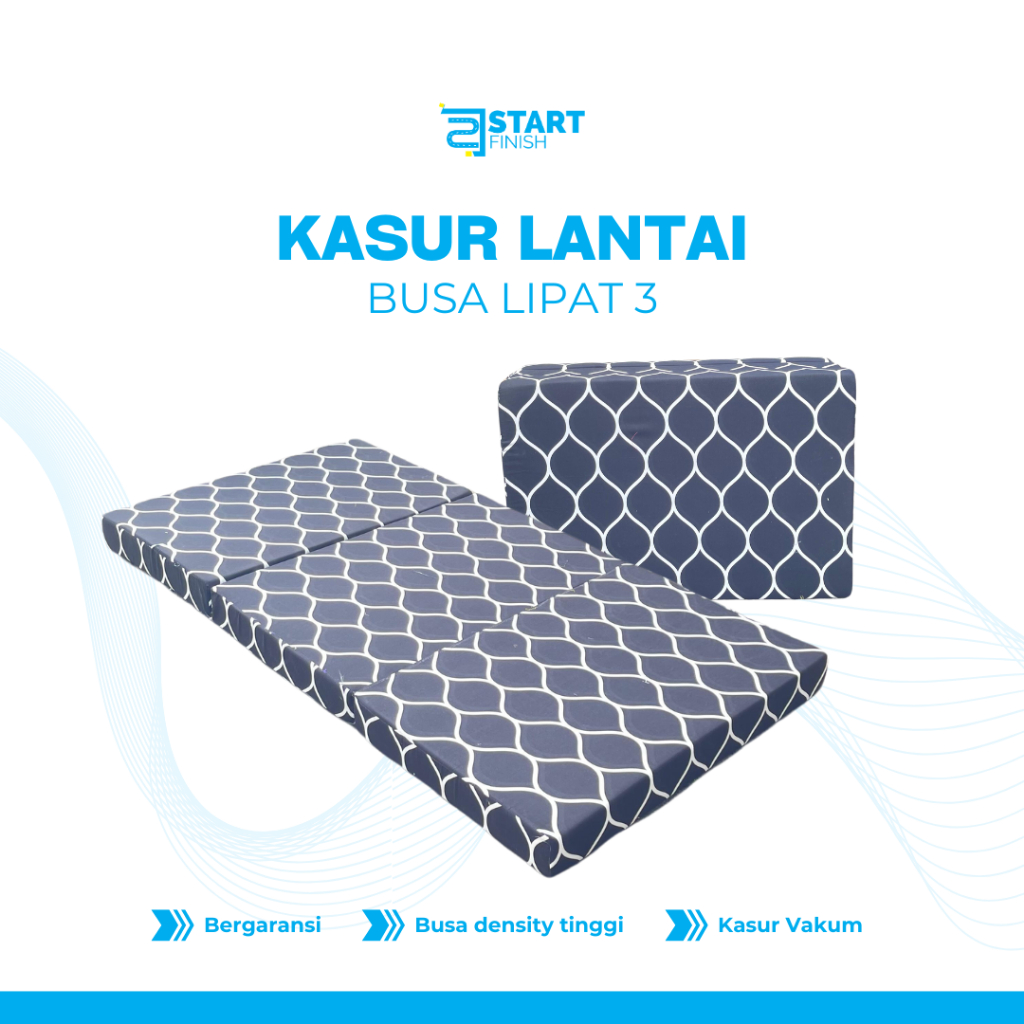Kasur Lipat 3 Busa Tebal 10cm | Matras Busa 160x180 | Kasur Lantai Tebal Empuk