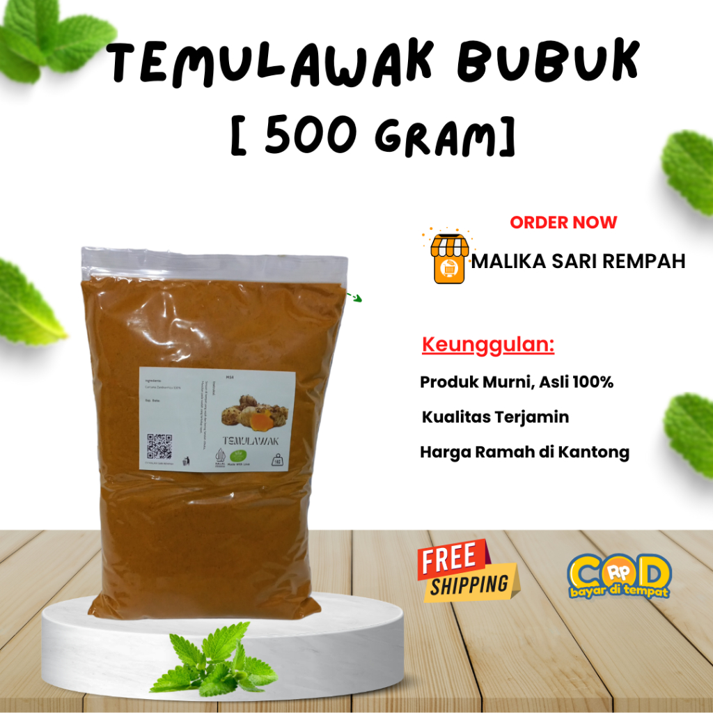 

Temulawak Bubuk Murni [ 500 gram]-MSR - Bubuk Temulawak -Biang/Empu Temulawak