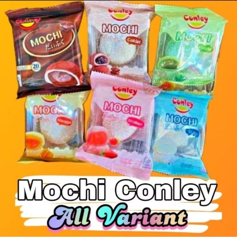 

Mochi Conley 30gr All Variant Kue Moachi Merk Conley Semua Rasa ( Coklat / Mangga / Susu / Strawberry / Matcha / Kacang / Double Choco )