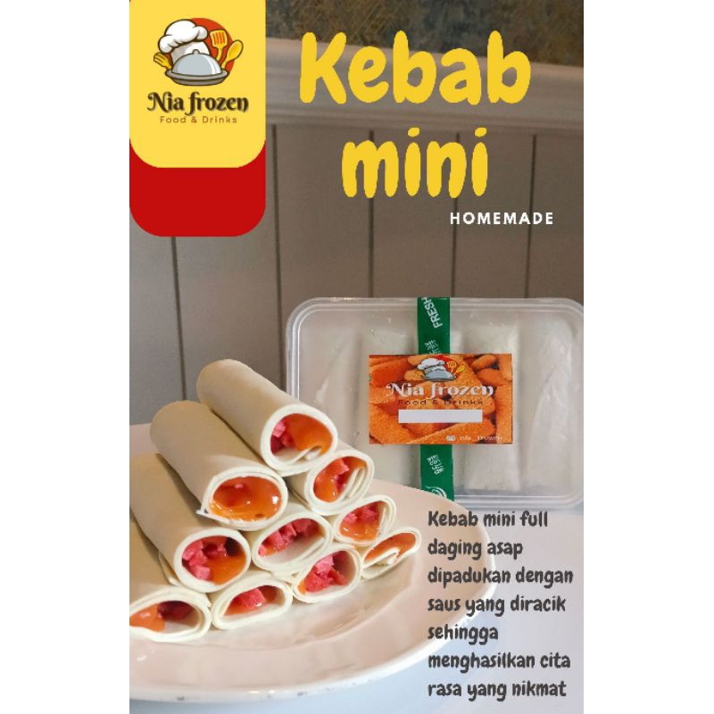 

kebab mini PREMIUM original full daging / frozen / isi 10 / ++500gr