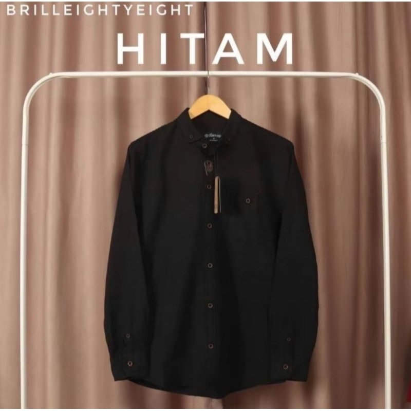 kemeja polos hitam/ kemeja black polos / polos hitam kemeja flanel hitam / kemeja formal merah / kem