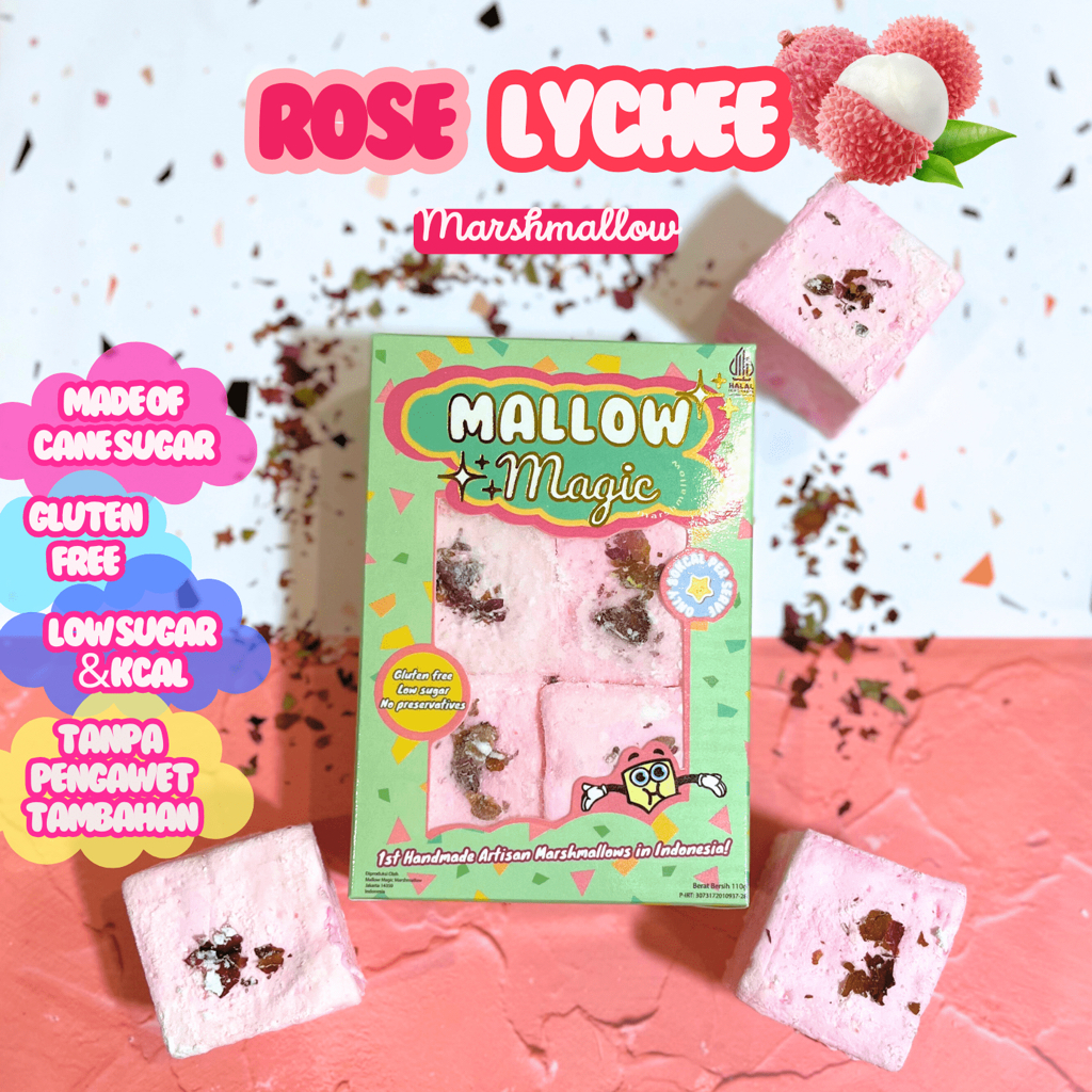 

French Rose Lychee Magic Marshmallow - (HALAL) Small Box Version