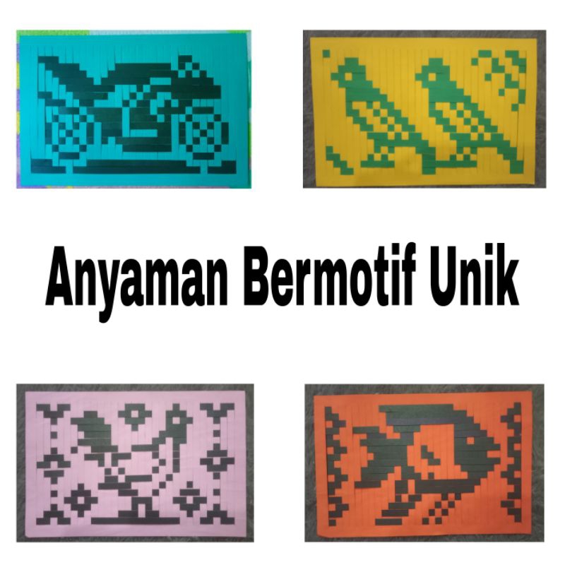 

Anyaman sudah jadi / anyaman motif unik / anyaman kertas sudah jadi