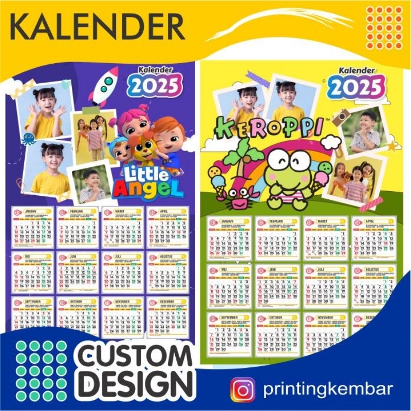 KALENDER DINDING CUSTOM FOTO