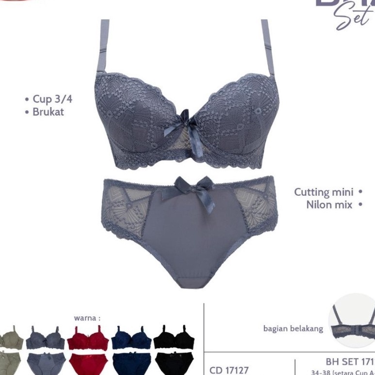 FG2 Bra Set Sorex 17127 Brokat Dengan Kawat Busa