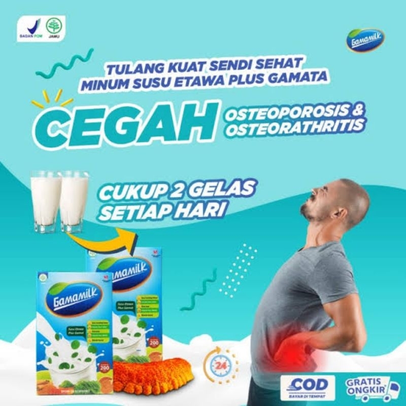 

GAMAMILK Susu Etawa Plus Gamat Cegah Permasalahan Sendi & Tulang 100% Original