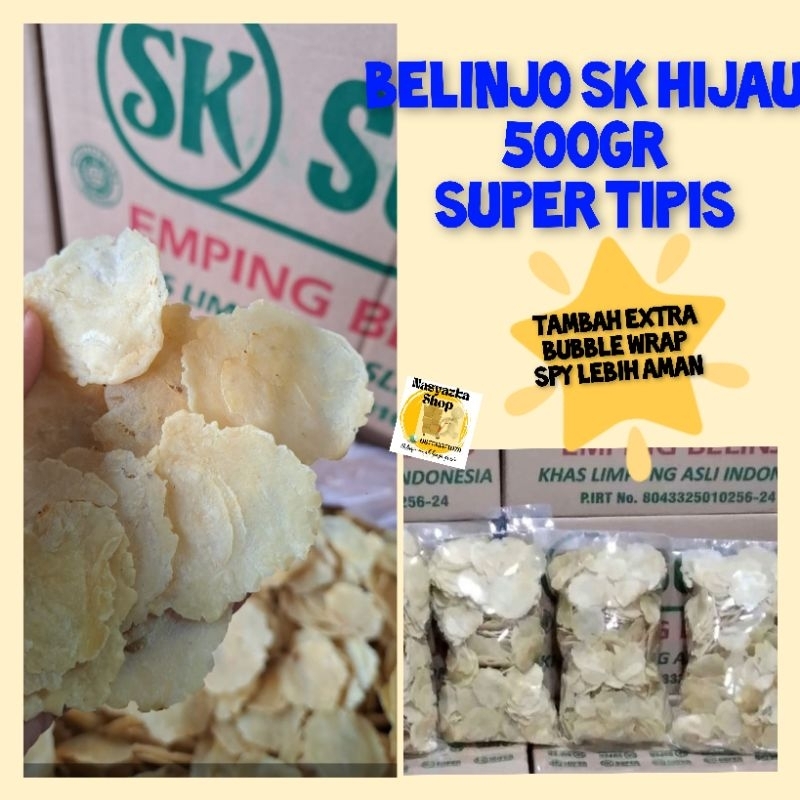 

Emping Melinjo mentah 500gr/Empinh belinjo SK hijau 500gr/ Emping belinjo super tipis 500gr