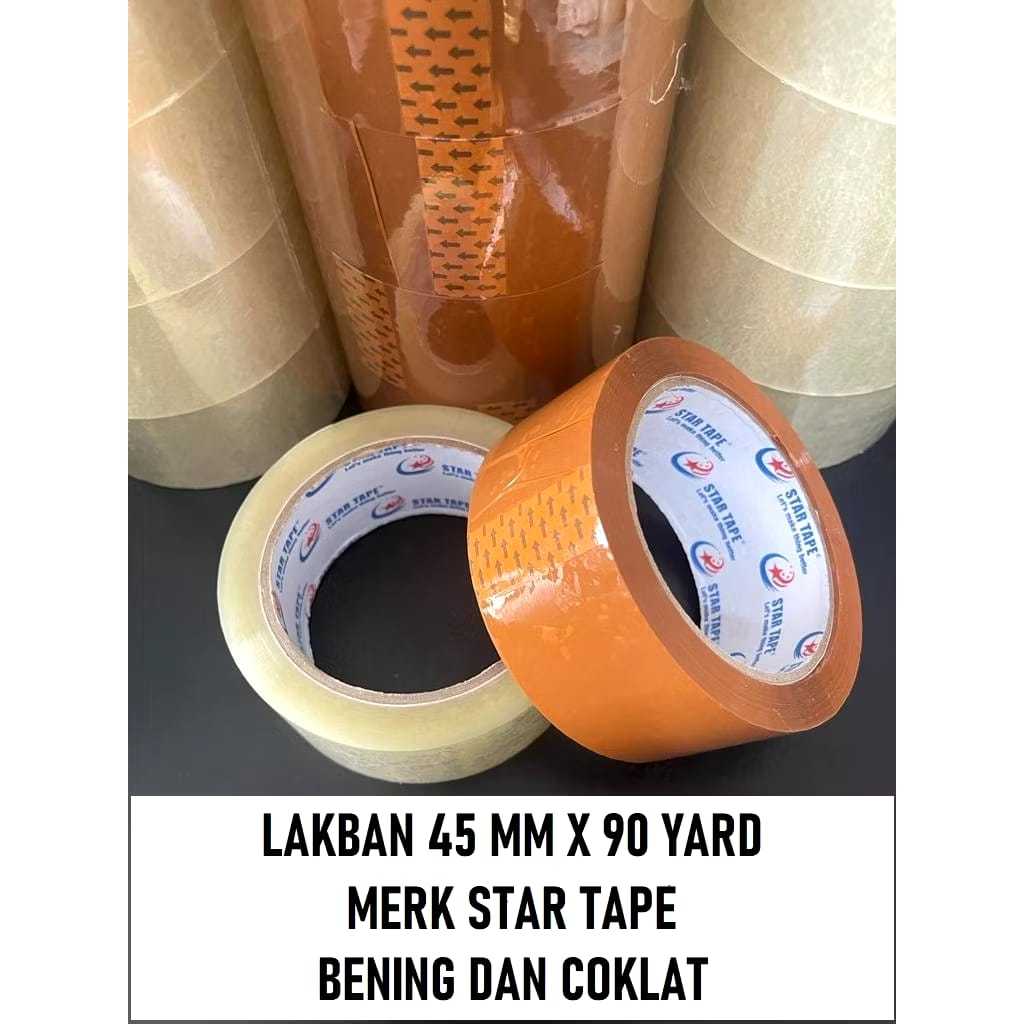 

Lakban besar bening bess tape 45mm 90 yard / isolasi bening / selotip besar warna bening mrek kyoto