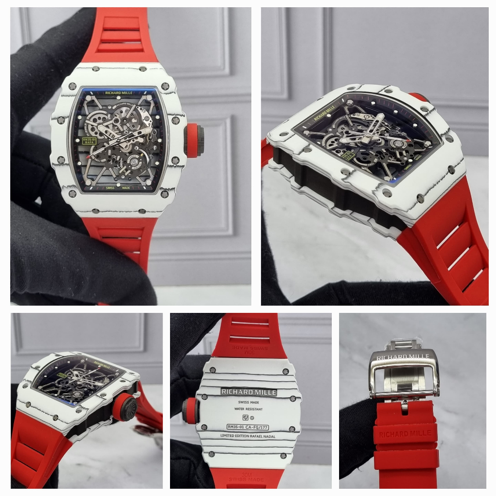 Jam Tangan RICHARD Tourbillon MILLE RM35-01 Carbon Dial Swiss Automatic Manual Winding