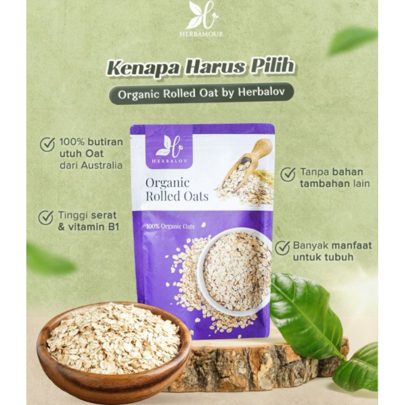 

Organic Rolled Oats Herbalov Herbamour