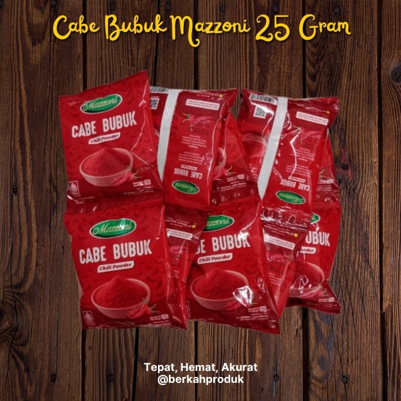 

Cabe Bubuk Mazzoni Ukuran 25 Gram / Pcs