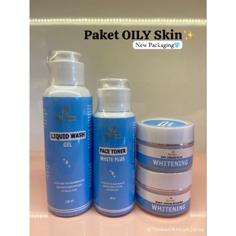 [NEW PACKAGING] Paket Oily skin | Nyoman Whitening Plus / Nyoman white plus / Nyoman Super whitening
