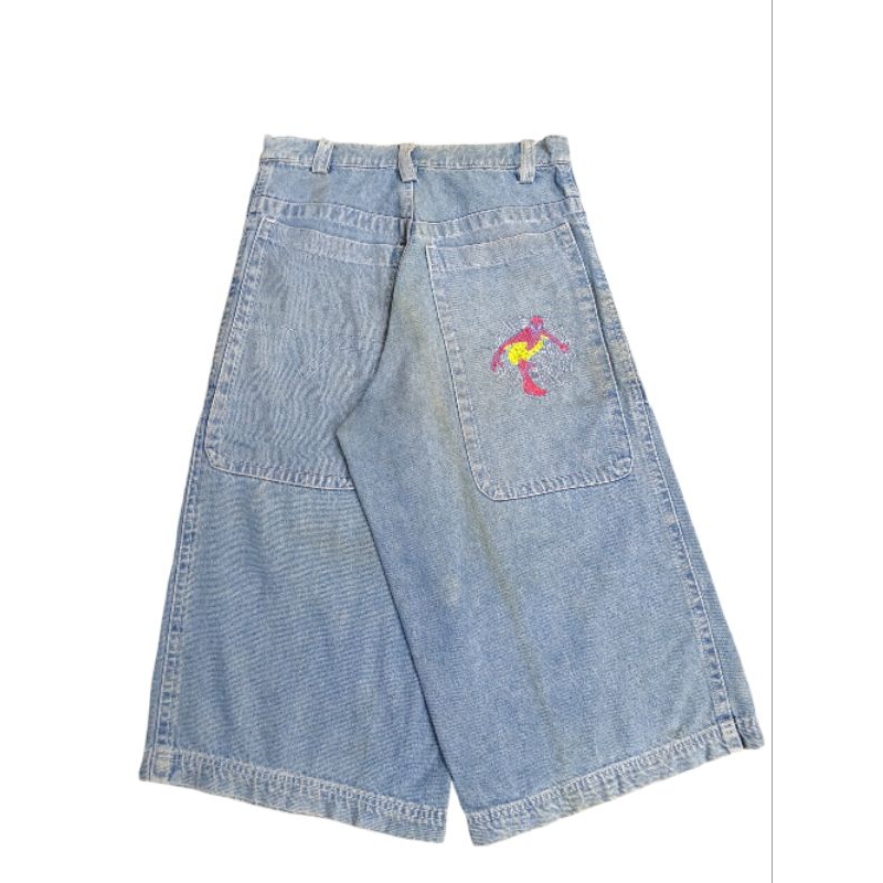 JORTS PANTS Y2K BIG POCKET BORDIR SPIDERMAN NOT JNCO