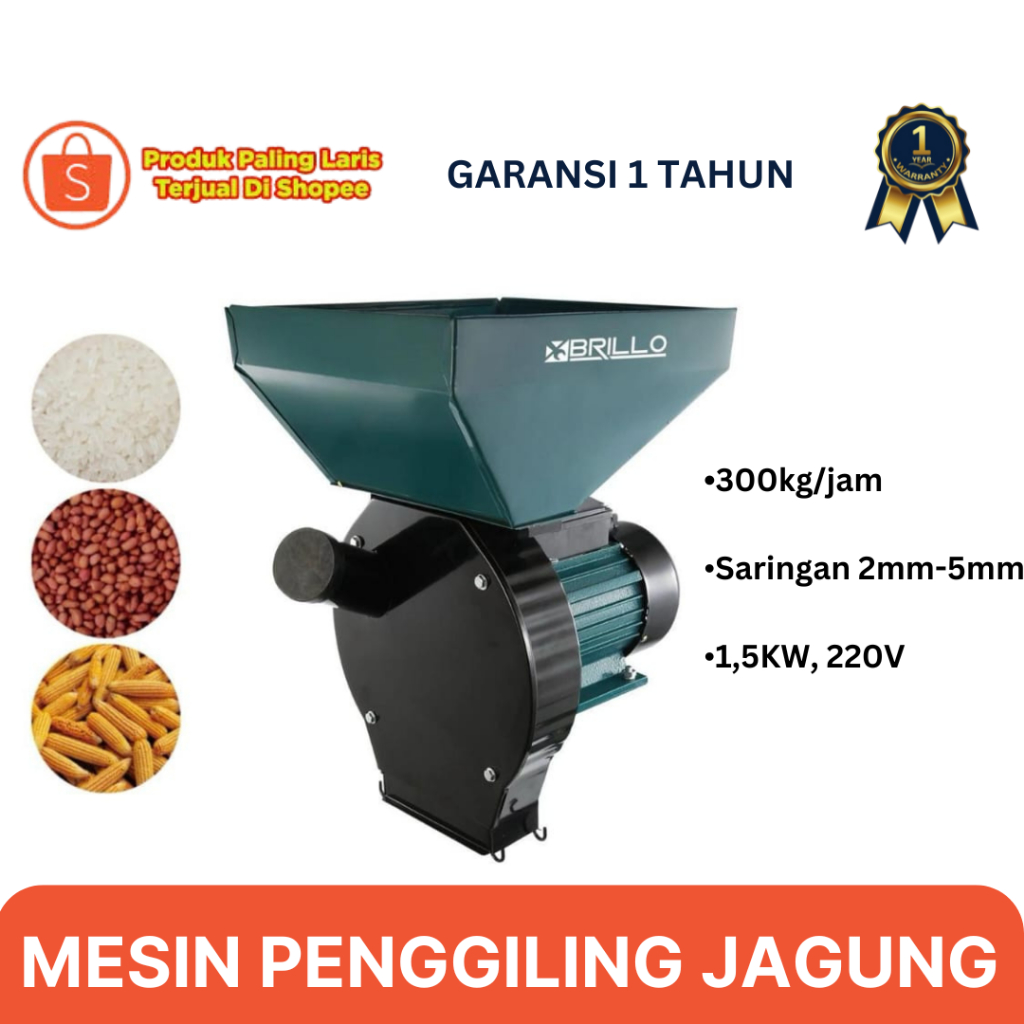 Mesin Giling Jagung Listrik / Mesin Penepung Jagung Biji-Bijian