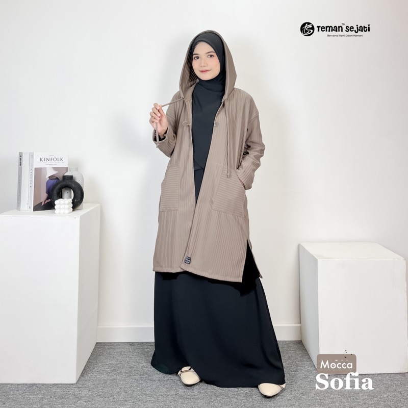 Teman sejati - SOFIA outer Hoodie syar'i cardigan wanita muslimah