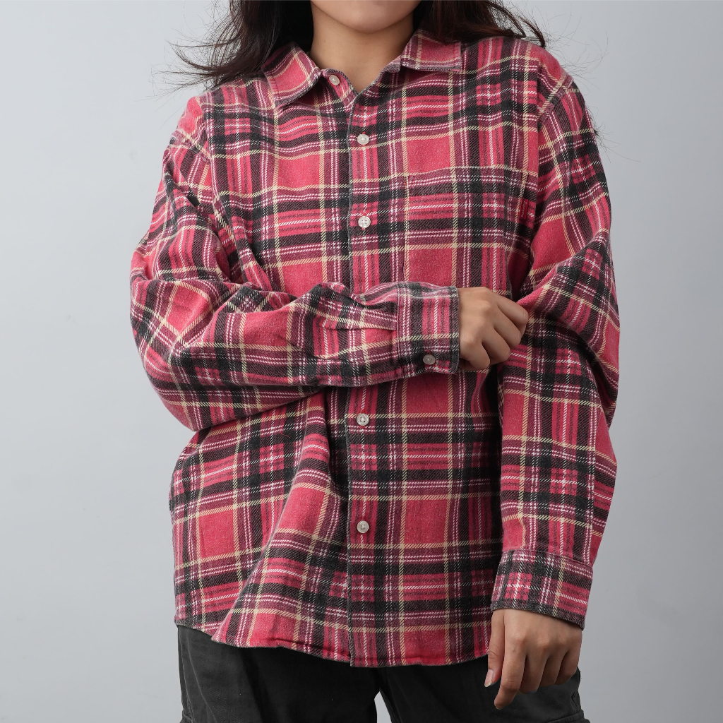 Supreme Printed Plaid Red Shirt