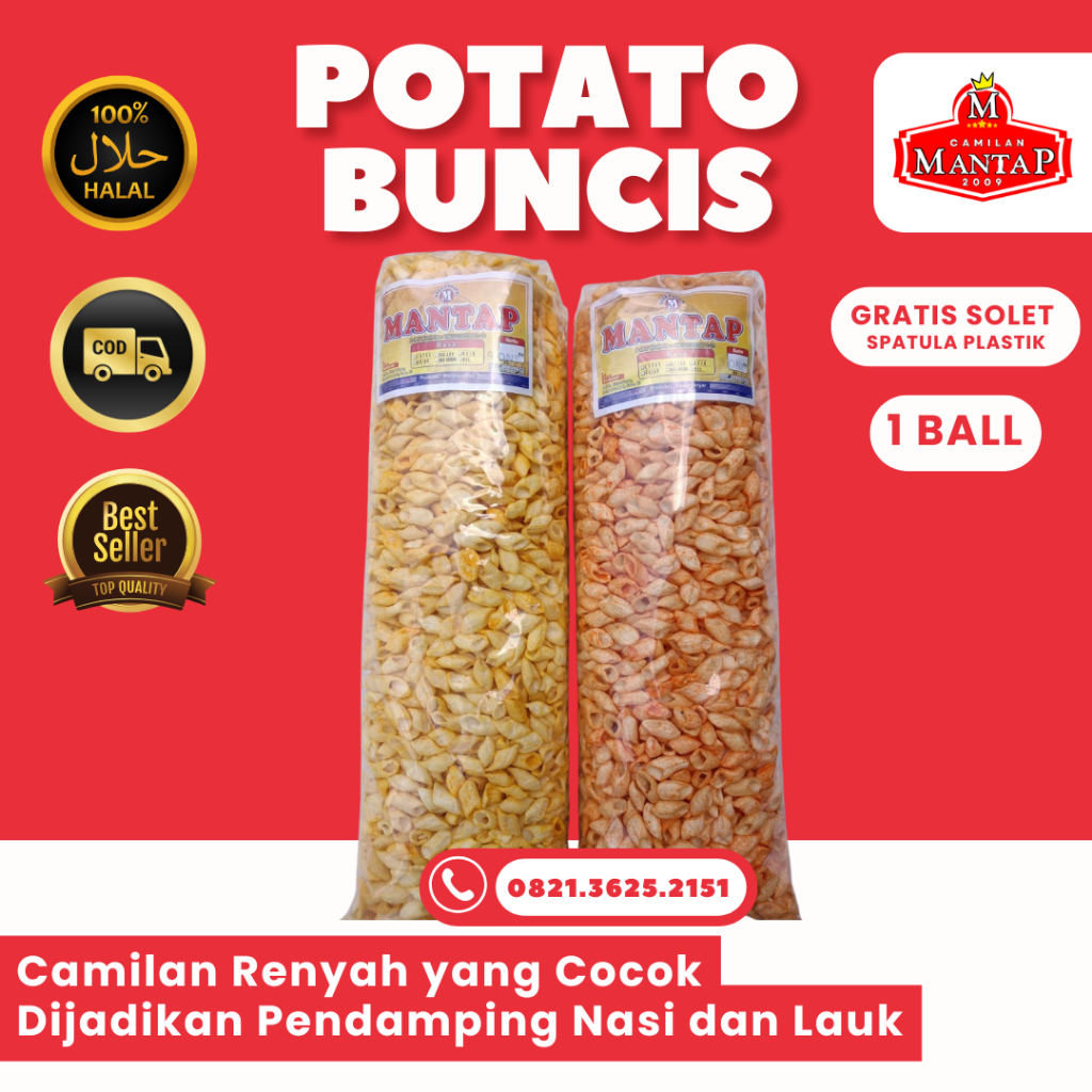 

POTATO BUNCIS MANTAP 1 BAL / 1 KG/500gram