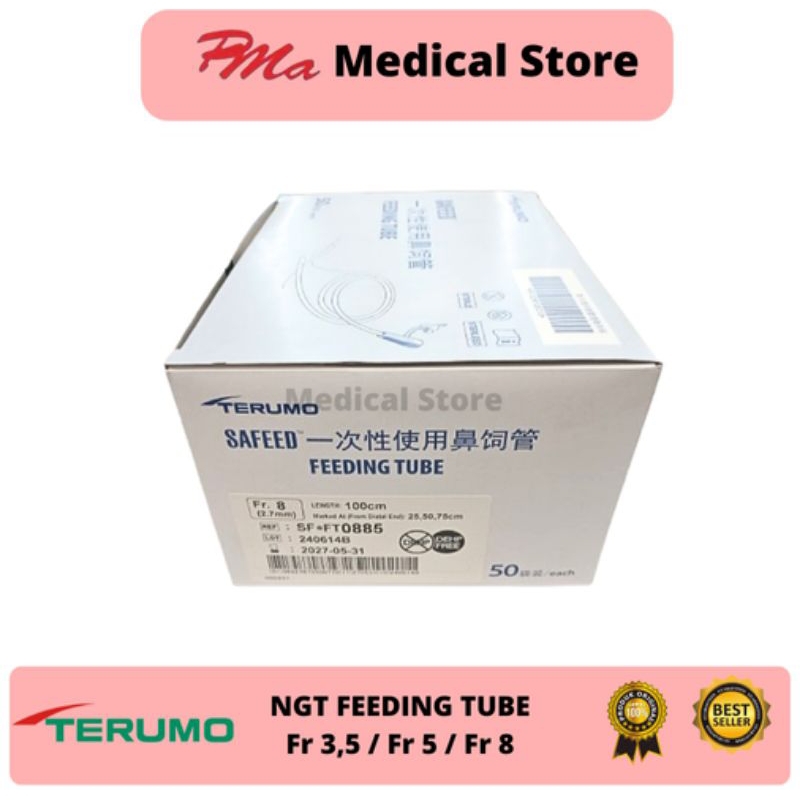 NGT Feeding Terumo No Fr.3,5 35cM Fr.5 40cM Fr.5 100cM Fr.8 40cM Fr.8 100cM Harga/Pcs