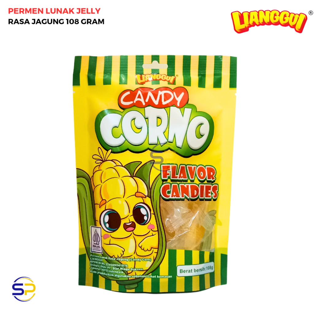 

PERMEN LUNAK CANDY CORN JELLY RASA JAGUNG 108 GRAM - LIANGGUI