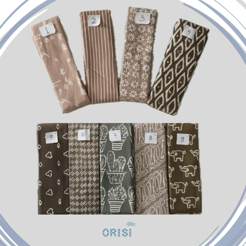 KAIN BATIK CAP / SARUNG BATIK CAP - UKURAN 2 METER EDISI WARNA NUDE & IJO ARMY { BATIK TASIK - BATIK