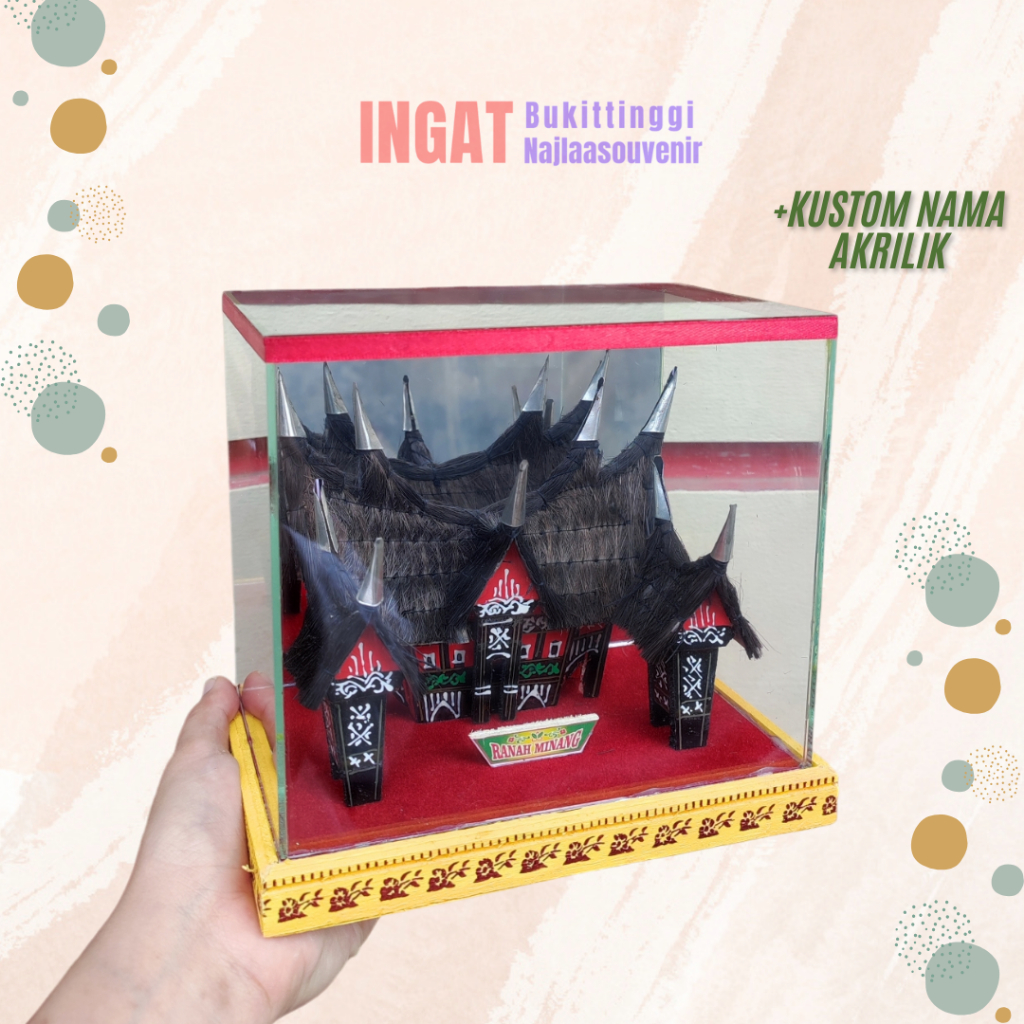 MINIATUR RUMAH ADAT PADANG/MINIATUR RUMAH ADAT/PAJANGAN RUMAH ADAT PADANG/MINIATUR RUMAH/PAJANGAN RU