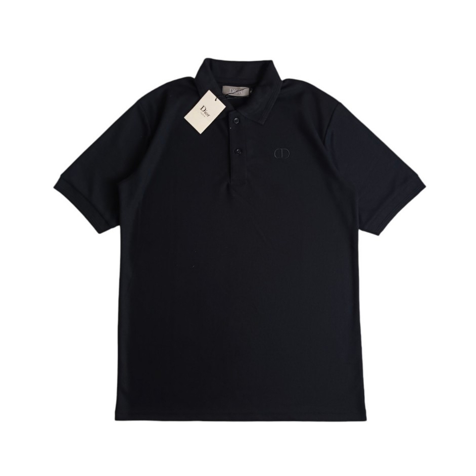 Kaos Polo Shirt Pria Dior Hitam CD