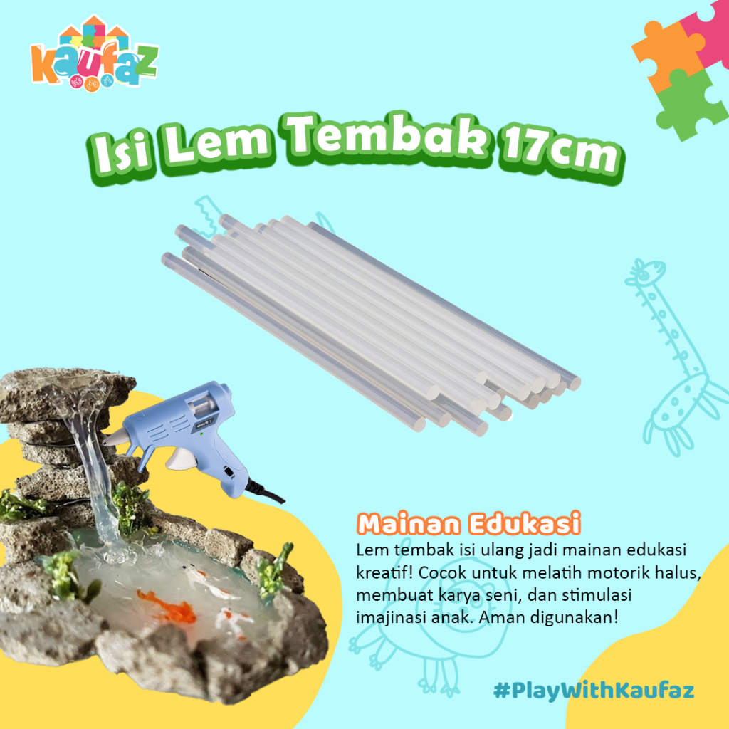 

KAUFAZ 17cm Refill lem tembak / refill hot melt glue stick