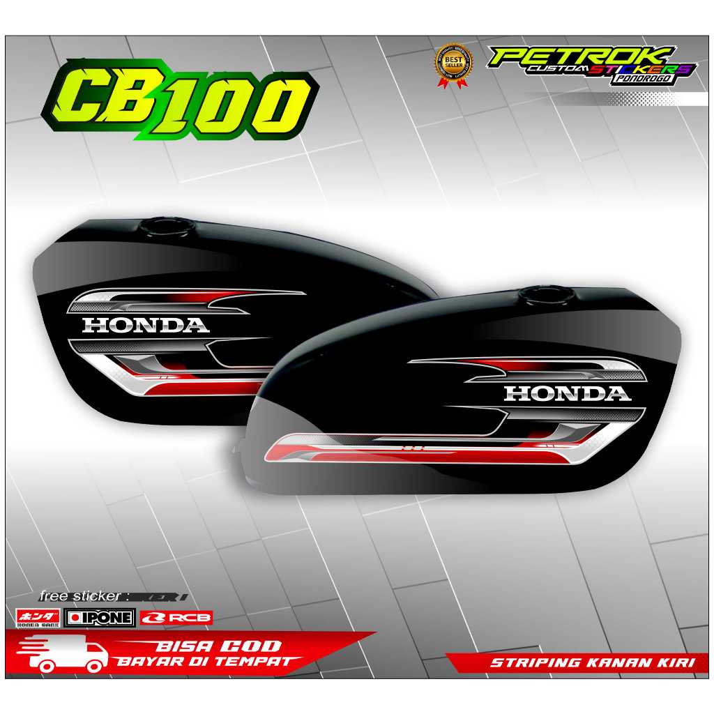 STRIPING VARIASI MOTOR HONDA CB 100 / STICKER LIST MOTOR HONDA CB 100