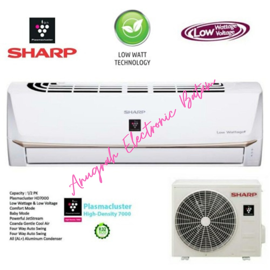 Sharp AC Plasmacluster 0,5 PK AH-AP5UHL  LOW WATT AC 1/2 PK BATAM