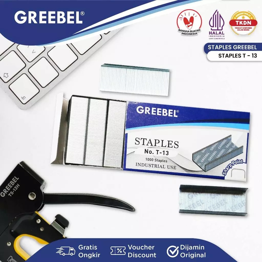 

GREEBEL Isi Staples T 13/ Isi Stapler/ Isi Jepretan / Refill Stapler