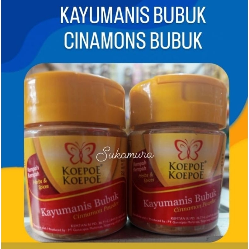 

KAYU MANIS BUBUK CAP KUPU-KUPU 35gr - Kayu Manis / Cinamons 35gr