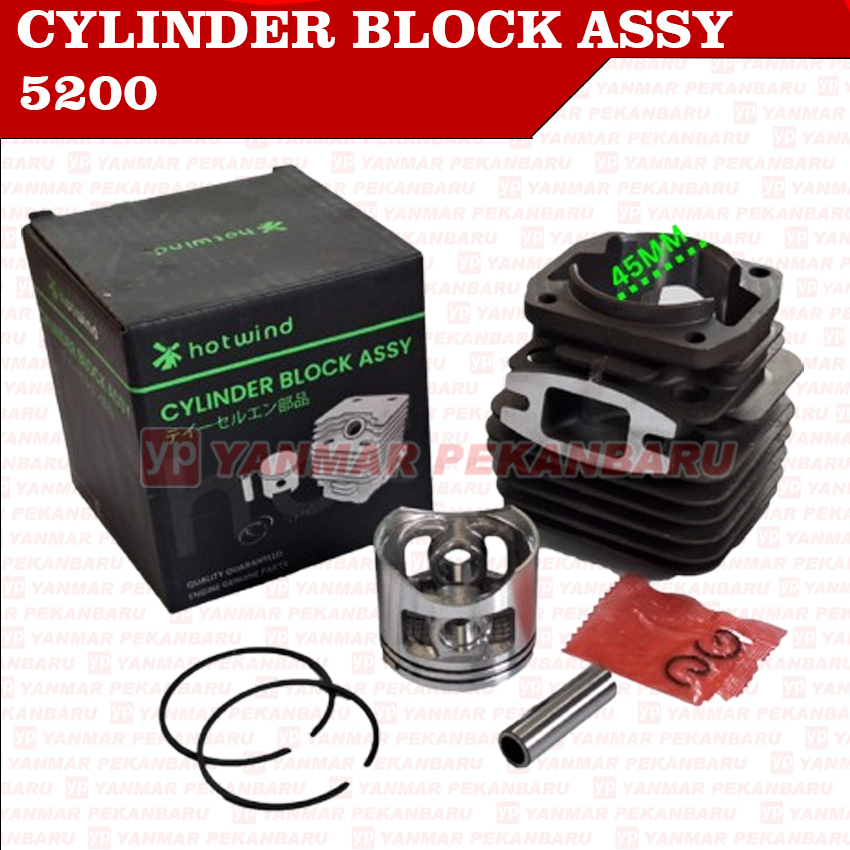 5200 Cylinder Block blok komplit Chainsaw sinso senso gergaji mini [SKY/GT/HW]