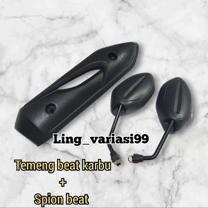 tutup tameng knalpot beat carbu cover pelindung tameng knalpot beat carbu Bawaan Motor honda Beat Ca