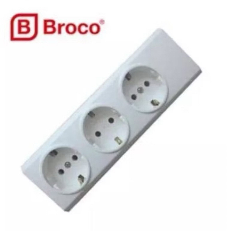 Stop kontak Broco 3 Lubang