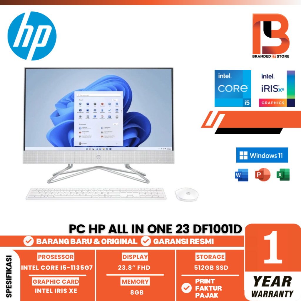 PC HP AIO 24 df1001d /Core i5-1135G7/8GB/512GB SSD/23,8″ FHD IPS/Win 11 Home+OHS 2021
