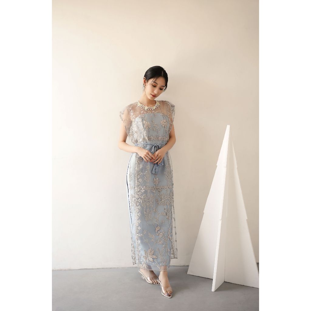 DAISY DRESS ICE-BLUE