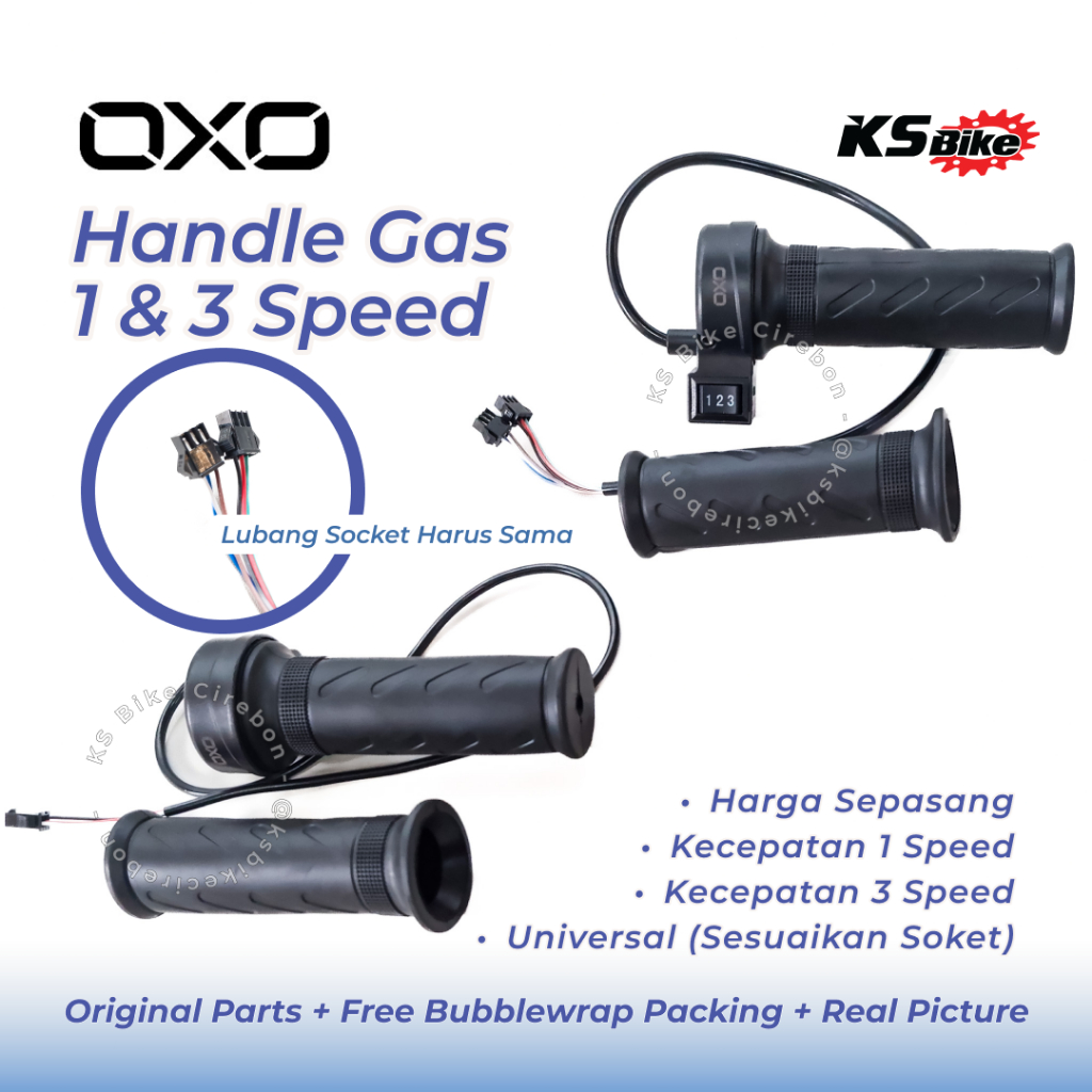 Grip Gas Sepeda Listrik E-Bike 1 3 Speed Gas Throttle Motor Listrik UWinfly Goda Hanfat Gagang Seped
