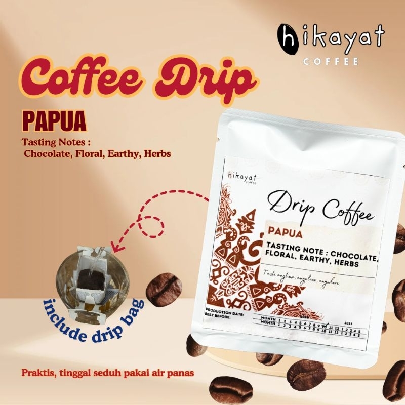 

Coffee Drip Kopi Instan Bubuk Tubruk Papua Sachet Original