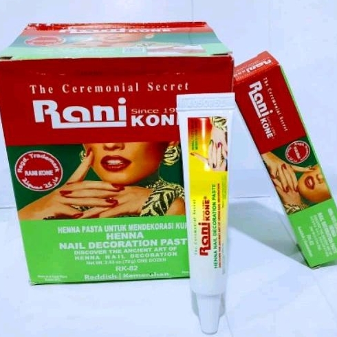 [ 1Lusin  ]Rani Kone Nail Rk-82 Red/Rani Kone Merah Kuku Original Bpom✓